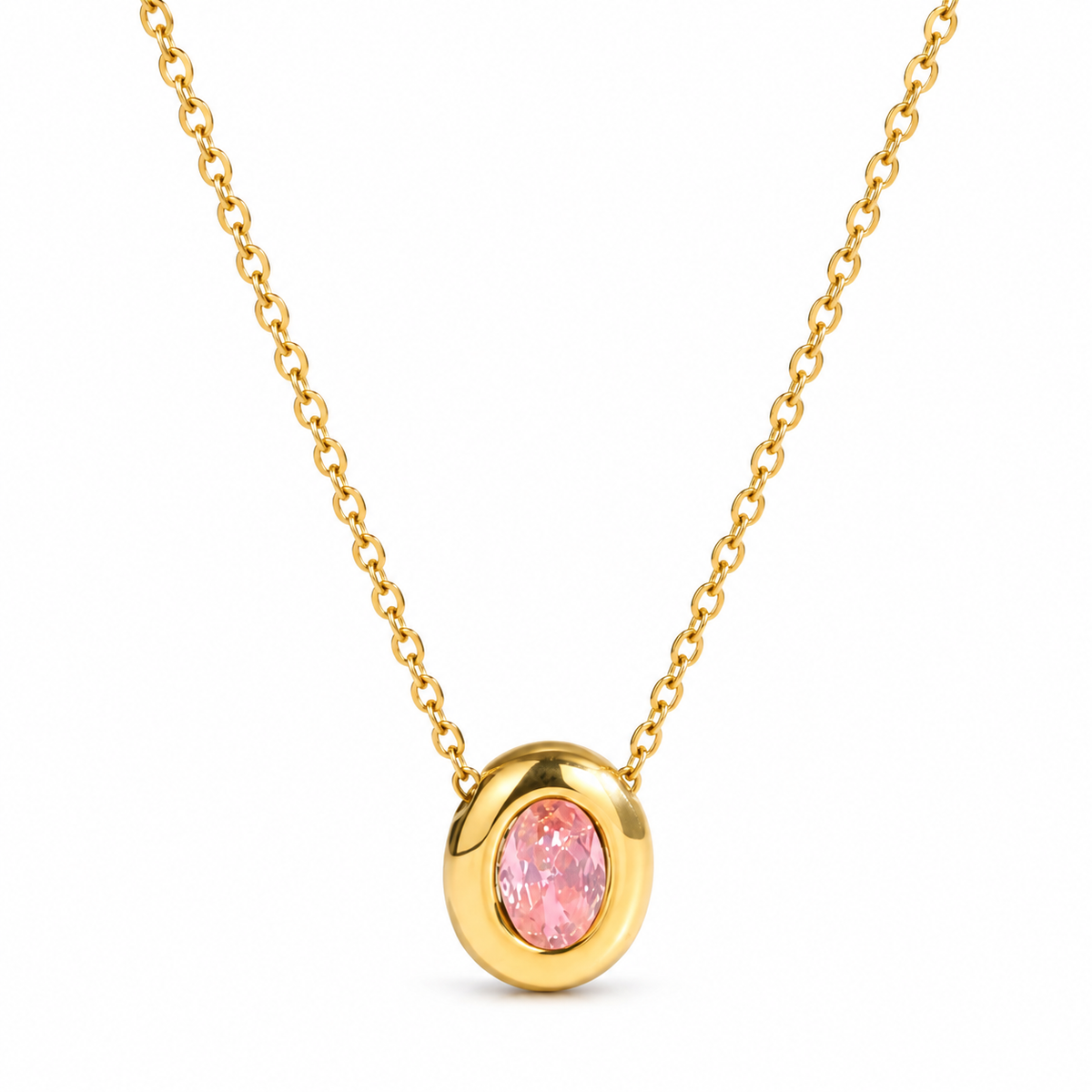 Collar brillo rosa