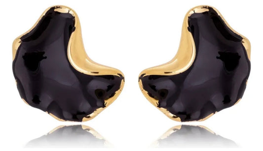 Aretes resina negros