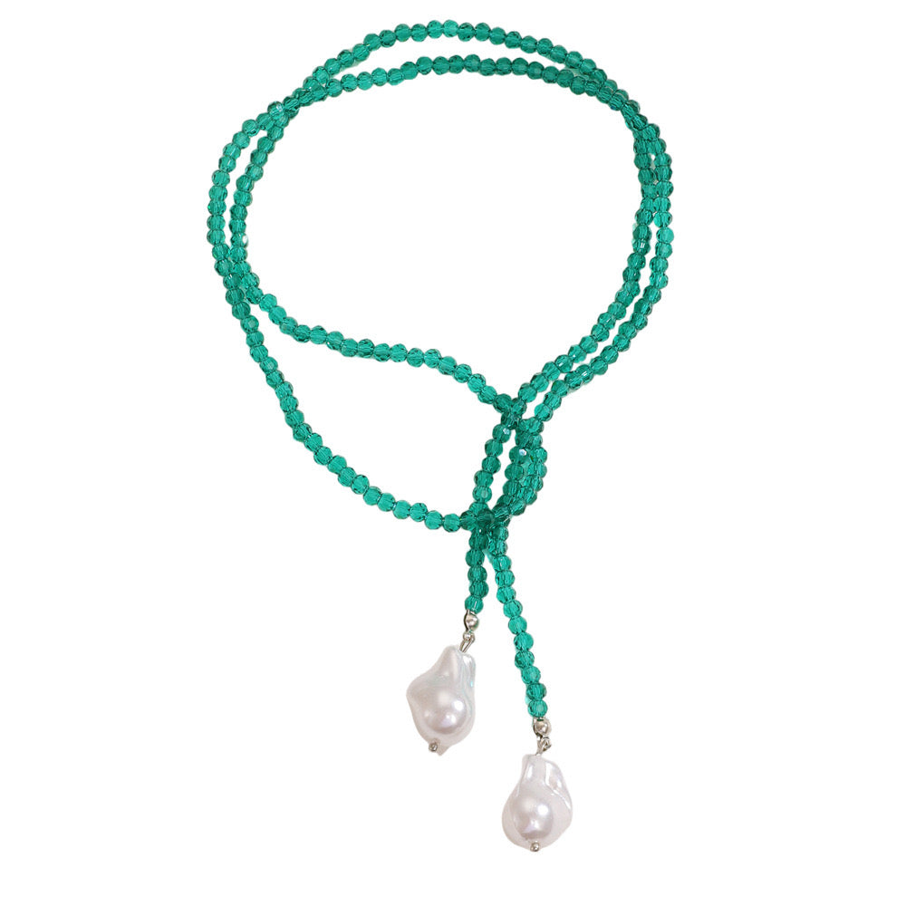 Collar largo verde