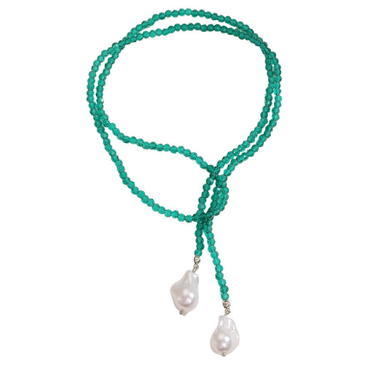 Collar largo verde