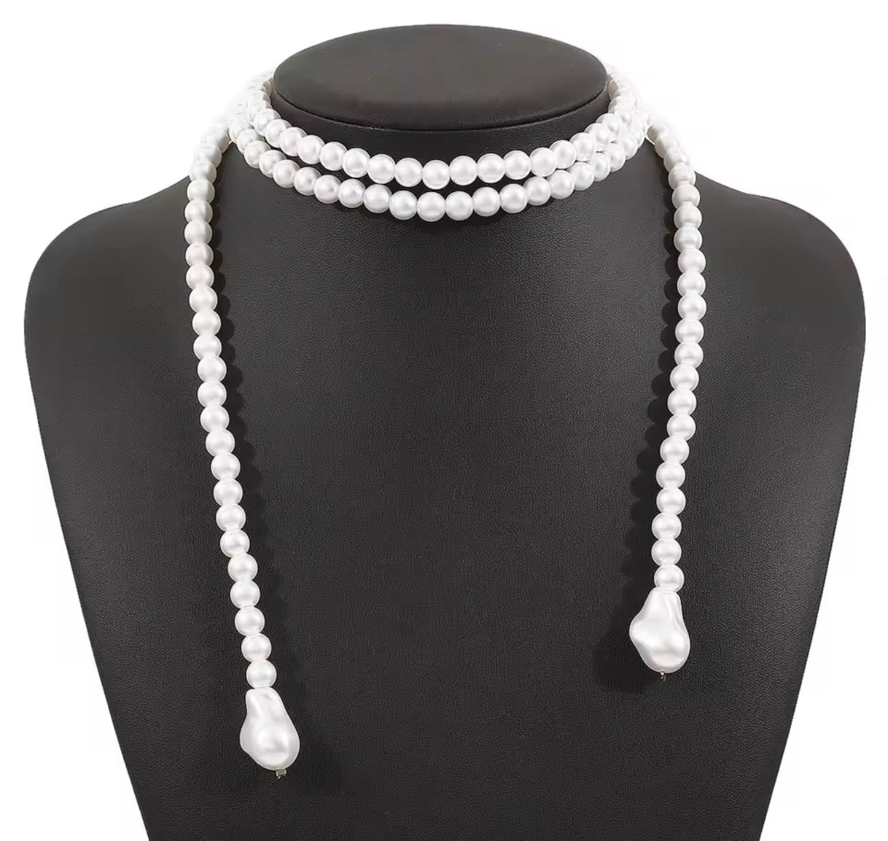 Collar largo perlas