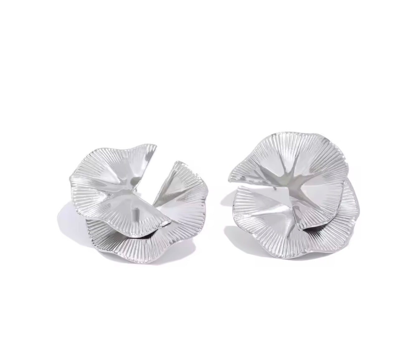 Aretes doble abanico