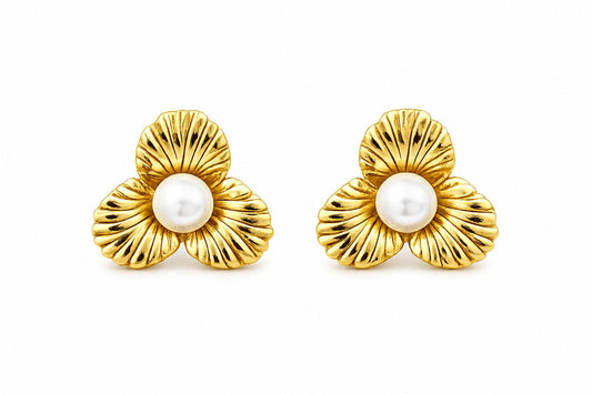 Aretes 3 pétalos