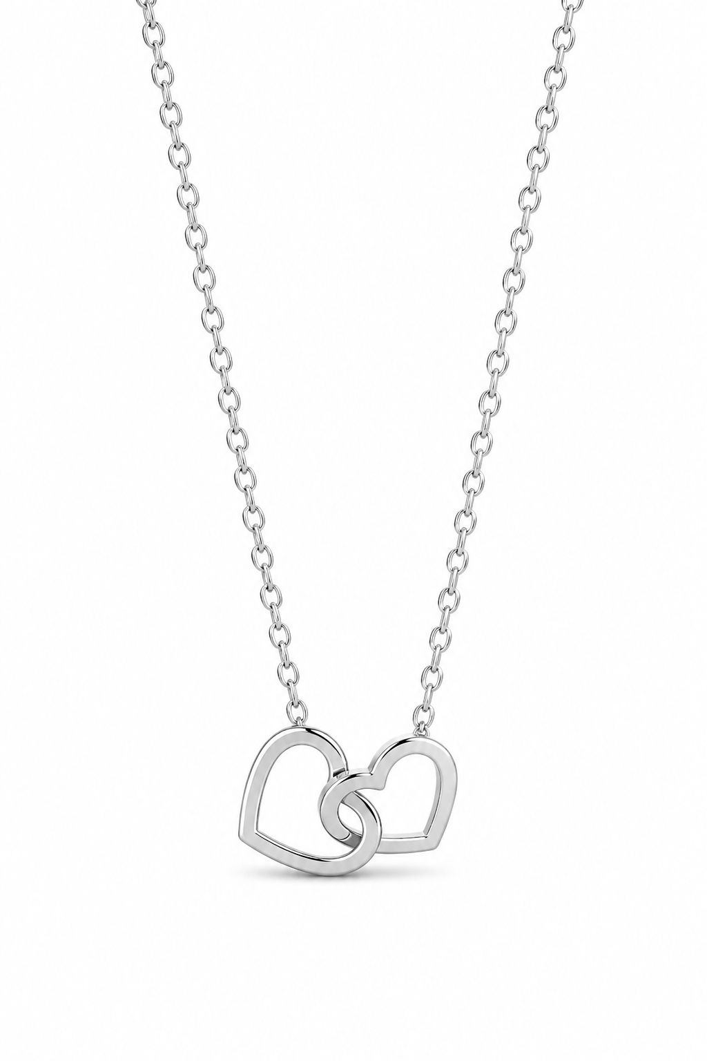 Collar corazón doble